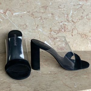 Jeffrey Campbell Kiera slide sandal w/ block heel